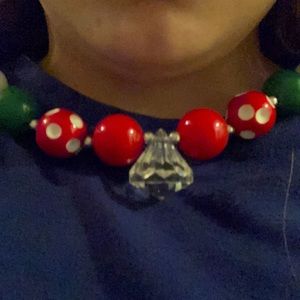 Christmas fake diamond crystal necklace